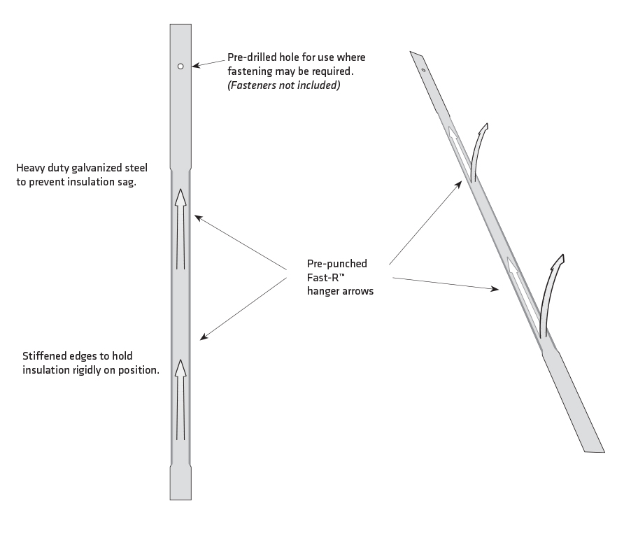 Fast-R insulation hangers detail