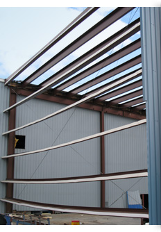 Quikstop installed on girts during construction